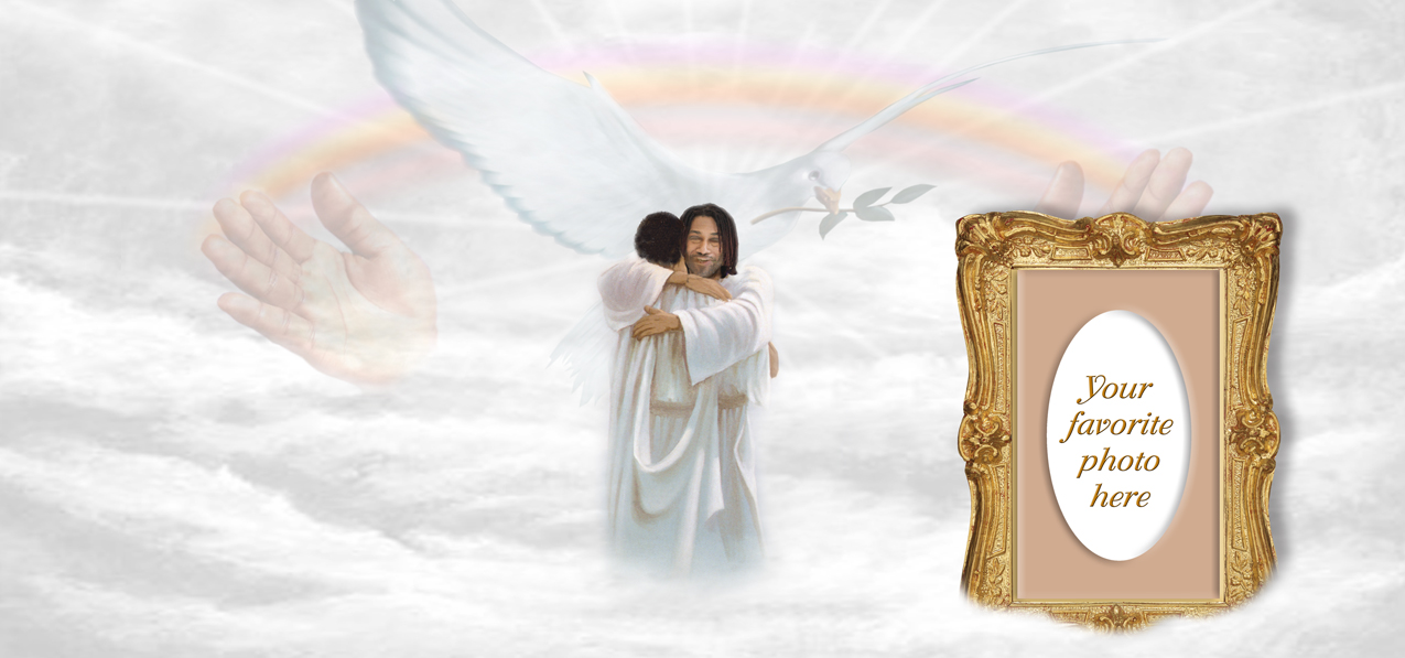 In Gods Arms (AA) Clouds White